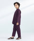 Kids East Boys purple 2 Piece Printed Lawn Suit